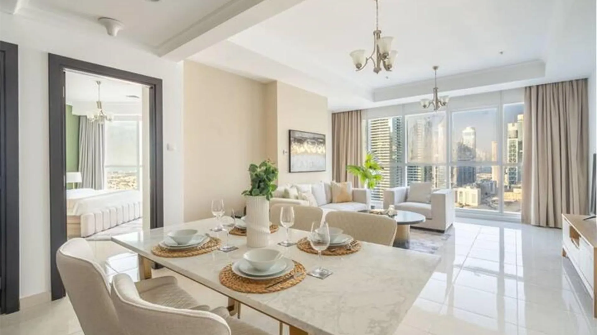 Lux 1Br Apartment In Court Tower With Partial Sea View Dubai